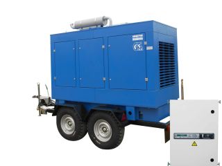 ССМ ЭД-315-Т400-2РПМ2 в погодозащитном кожухе на шасси с АВР